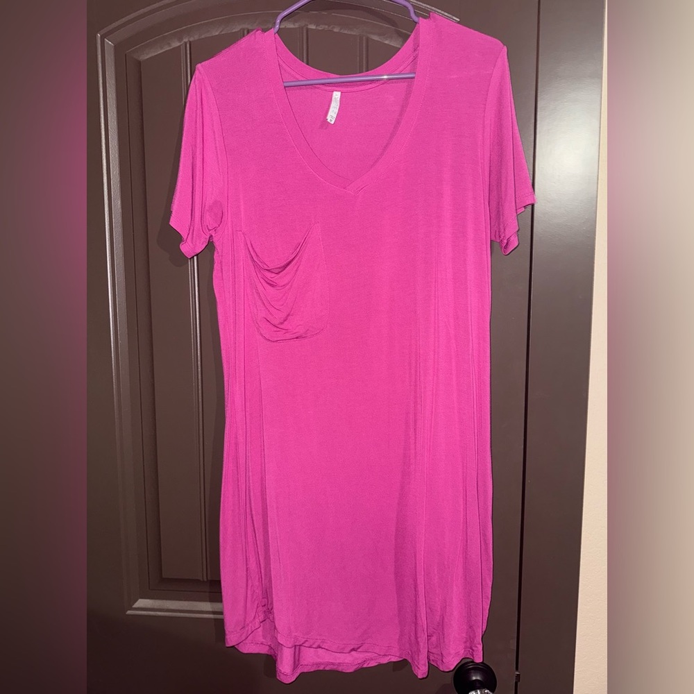Z Supply Fuchsia T-Shirt Dress